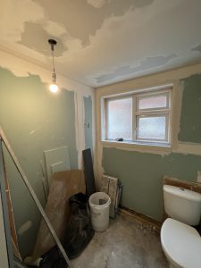 Bathroom preparation by South London Kitchen and Bathroom Fitters Ltd